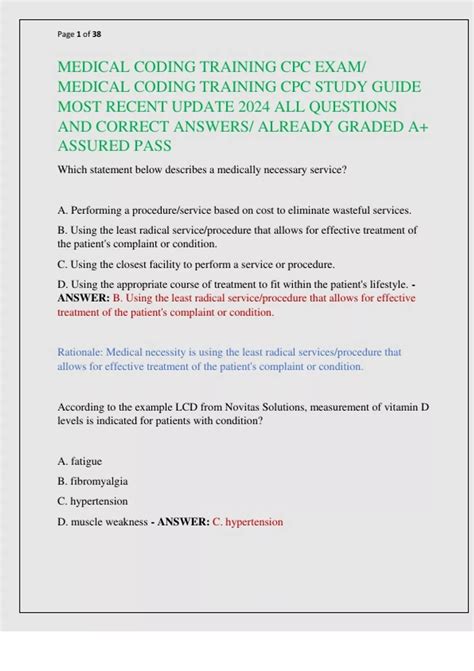 MEDICAL CODING TRAINING CPC EXAM MEDICAL CODING TRAINING CPC STUDY