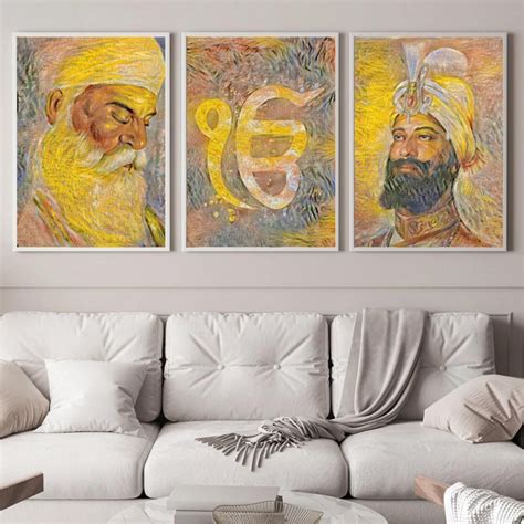 Set Of Digital Guru Nanak Dev Ji Guru Gobind Singh Ji Sikh Gift Ik