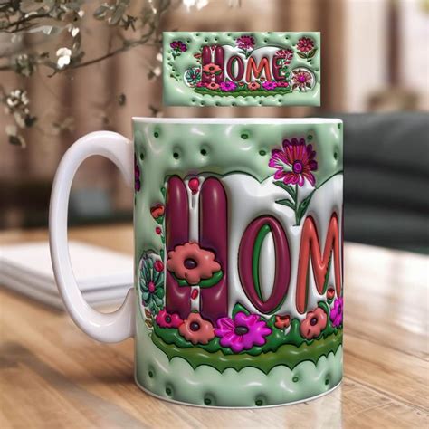 Home 3D Inflated Design 3D Mugs Sublimation Design Home Sublimation Design PNG Download Design ...