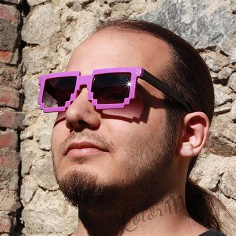 Lunettes De Soleil Geek Pixel Violet Color Mania