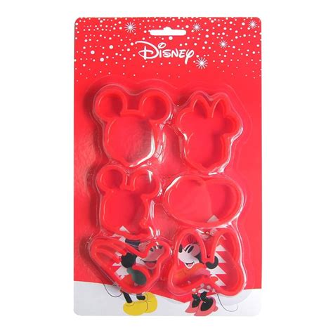 Cortadores Disney Para Galleta Mickey Navidad Piezas Rojo Walmart