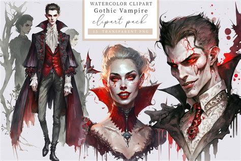 Gothic clipart, Vampire clipart