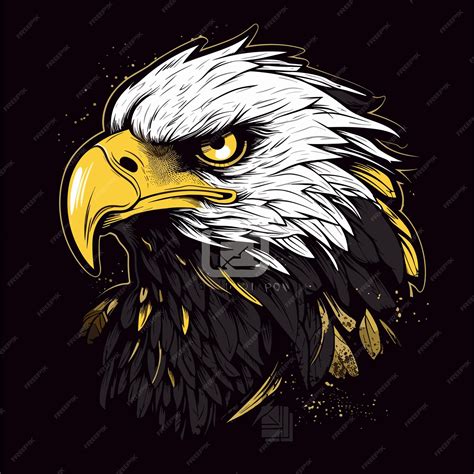 Premium Vector | Simple eagle logo design black and yellow logo template