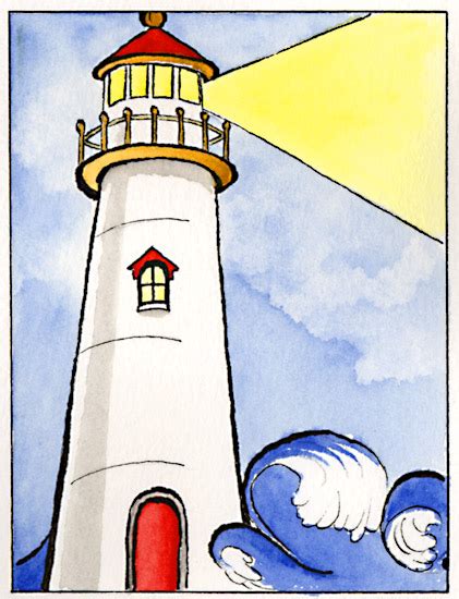 Cute Lighthouse Clipart Image