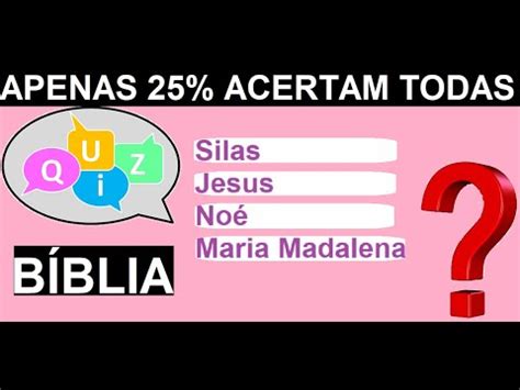 Quiz Bíblico Teste seus conhecimentos sobre a Bíblia YouTube