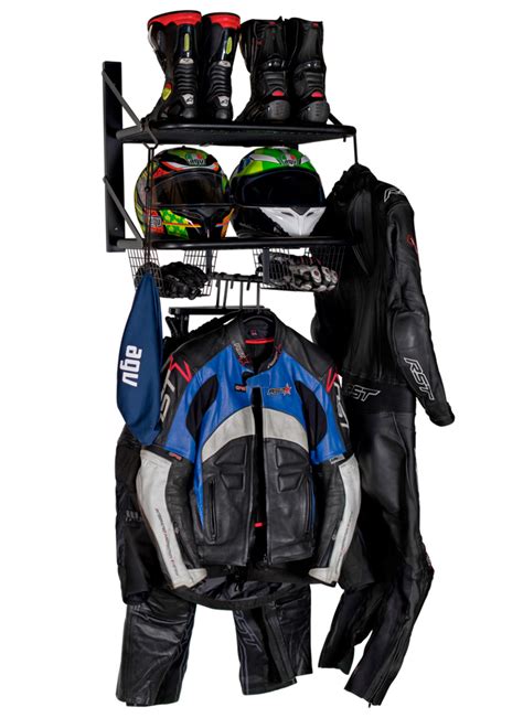 Bikertidy Motorcycle Motorbike Clothing Jacket Helmet Storage Rack