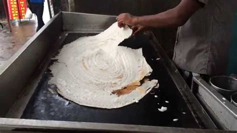 Biggest Dosa Chef Tries His First Biggest Dosa Ever Indian Street