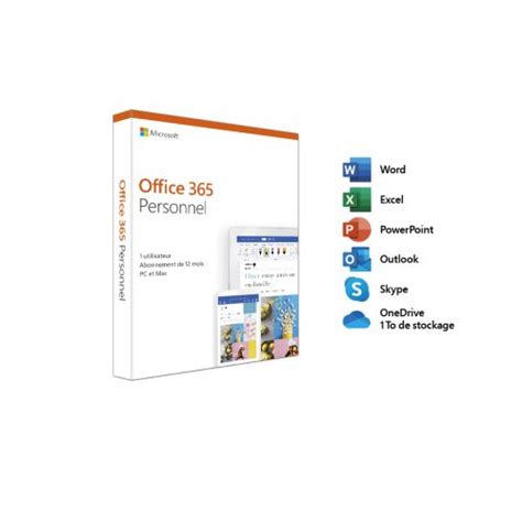 Office 365 Personnel 1 Utilisateur Pc Ou Mac 1 An Logiciels