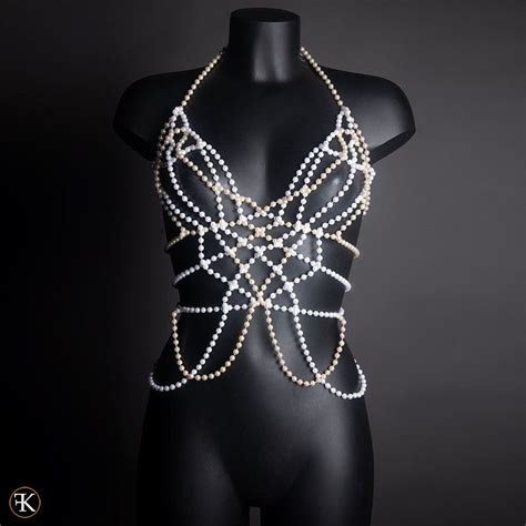 White Harness Pearls Top - Etsy Canada | Clothes for women, Burning man ...
