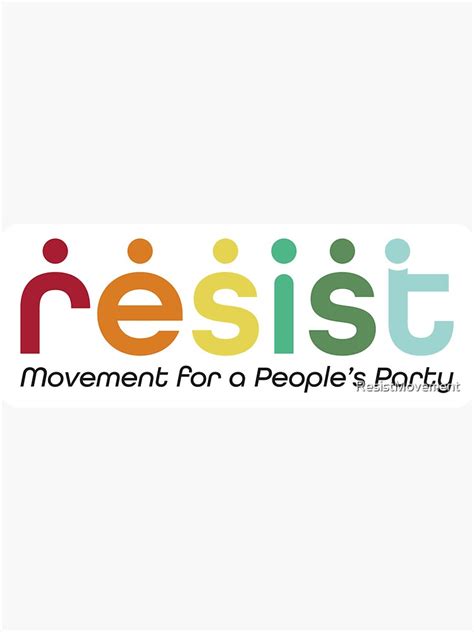 "Resist Movement for a Peoples Party Sticker" Sticker by ResistMovement ...