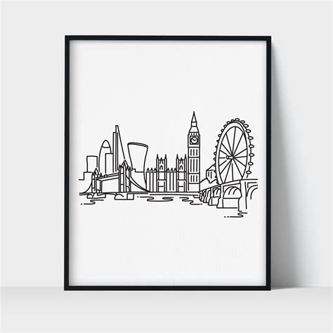 art skyline wall hanging Contemporary print Seattle Modern picture ...