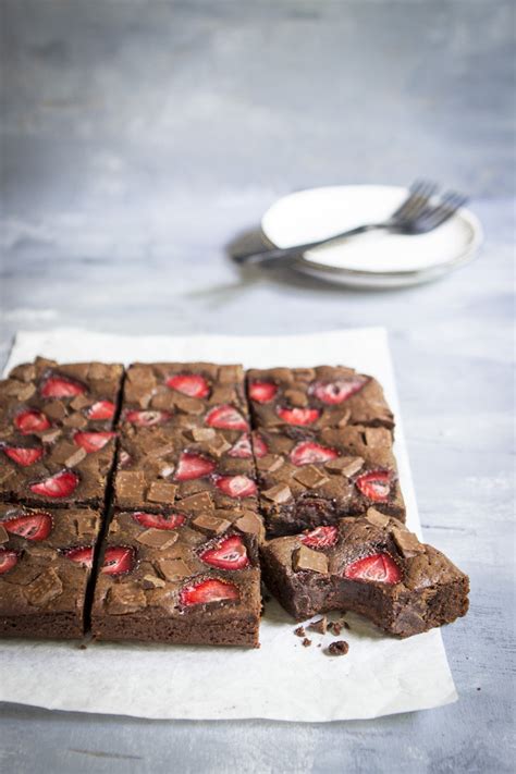 Fudgy Strawberry Brownies Hot Chocolate Hits