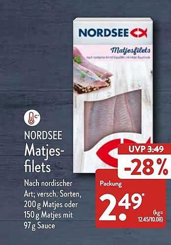 Nordsee Matjesfilet Angebot Bei ALDI Nord 1Prospekte De