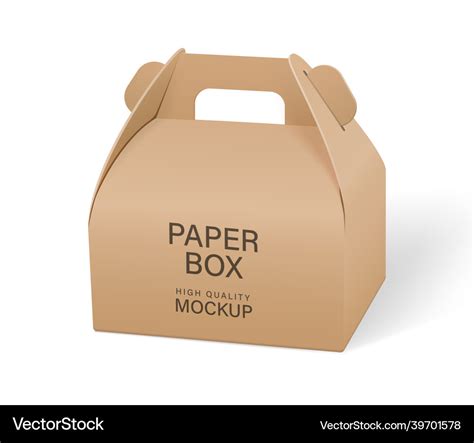 Paper Food Box Packaging Mockups Royalty Free Vector Image