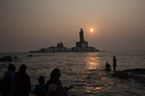 Sunrise Above the Sea Kanyakumari Comorin Cape Editorial Photography ...