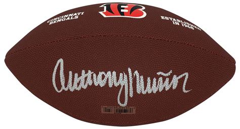 Anthony Munoz Signed Bengals Logo Football (Schwartz) | Pristine Auction