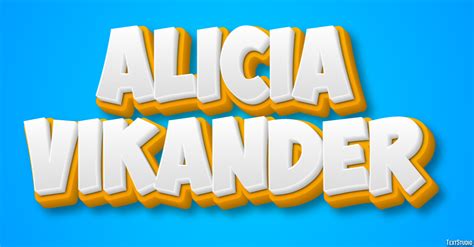 Alicia Vikander Effet De Texte Et Design De Logos Célébrité Textstudio