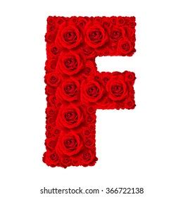 Rose Alphabet Set Alphabet Capital Letter Stock Photo 366722138