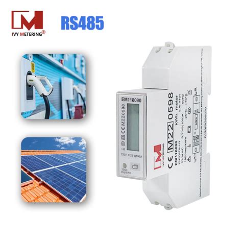 Single Phase Mid Din Rail Rs Modbus Rtu Bidirectional Energy Meters