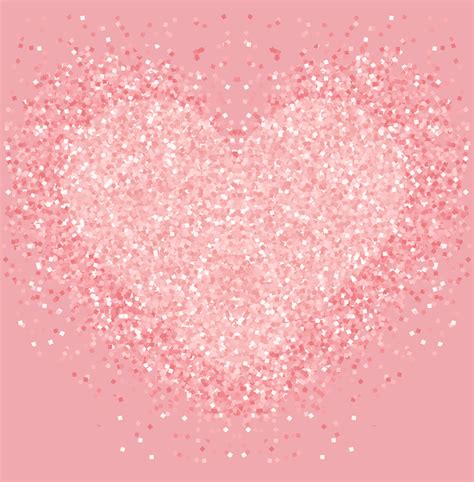 Pink Glitter Heart Photo Backdrop