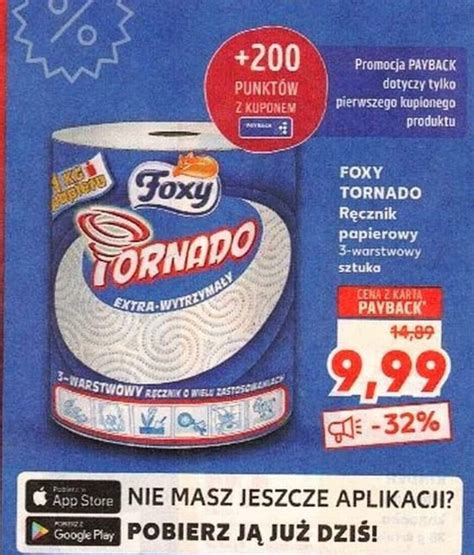 Promocja Ręcznik papierowy Foxy Tornado 1 rolka Kaufland