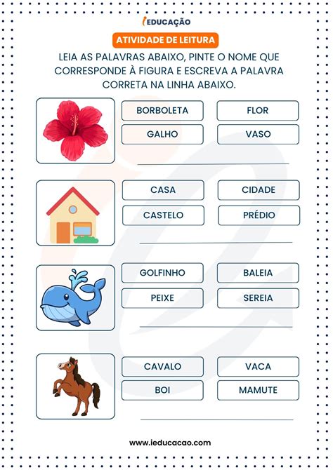 Atividades Para Treinar Leitura - 5