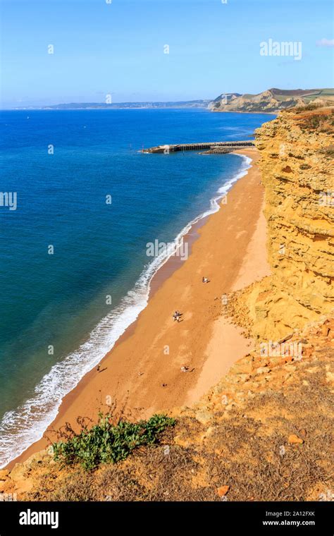 West Bay Coast Resort Jurassic Coast Crumbling Sandstone Cliffs Unesco Site Dorset England