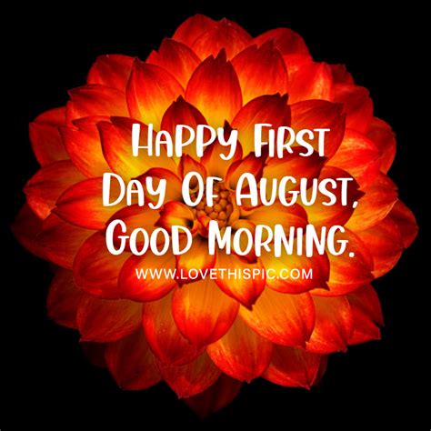 Happy First Day Of August Good Morning Pictures Photos And Images