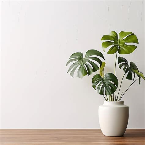 Las Hojas De Monstera Con Hojas Aisladas En Fondo Blanco Monstera