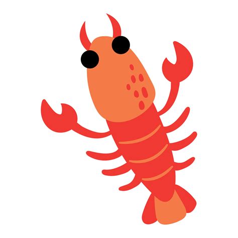 Cute Hand Drawn Crayfish White Background Isolate 35399290 Vector