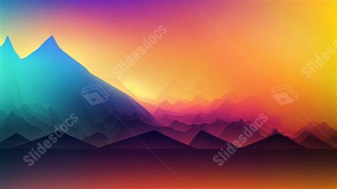 Illustration Of Distant Mountains At Dusk Powerpoint Background For ...