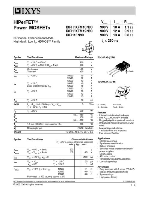 Ixfm N Datasheet Pdf Etc