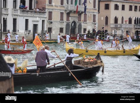 Historical Regatta In Venice Regata Storica Di Venezia Stock Photo