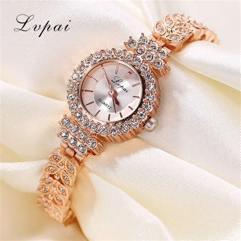 2017 Lvpai Brand New Luxury Watch Women Crystal Rose Gold Classic