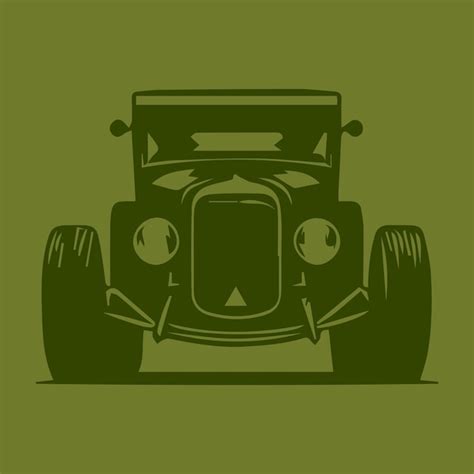 Premium Vector Vintage Hot Rod Car Vector Illustration