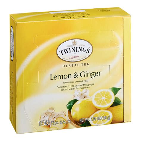 Twinings Lemon And Ginger Herbal Tea Bags 100box