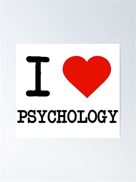 "I Love Psychology" Poster for Sale by staker | Redbubble