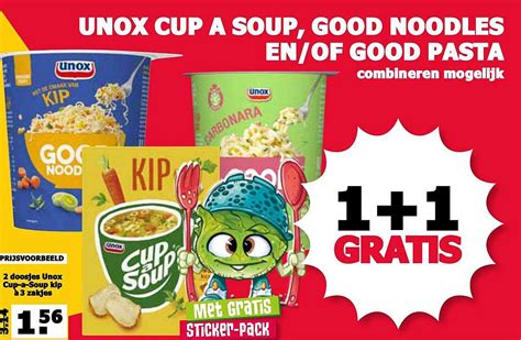 Unox Cup A Soup Good Noodles En Of Good Pasta 1 1 Gratis Aanbieding