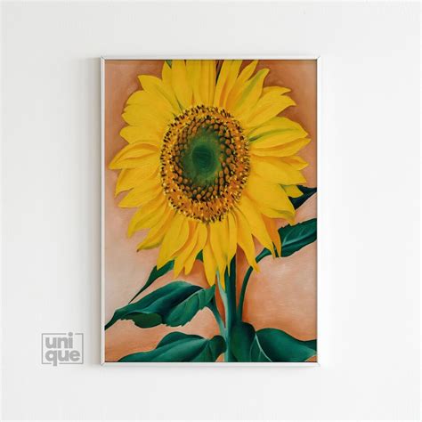 Georgia O Keeffe Flowers A Sunflower From Maggie Wall Gallery Print