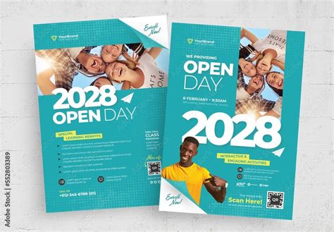 College Open Days Flyer Template Stock Template Adobe Stock