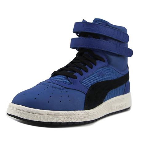 Puma Puma Mens Sky Ii Hi Color Blocked Leather Lace Up Puma Contact