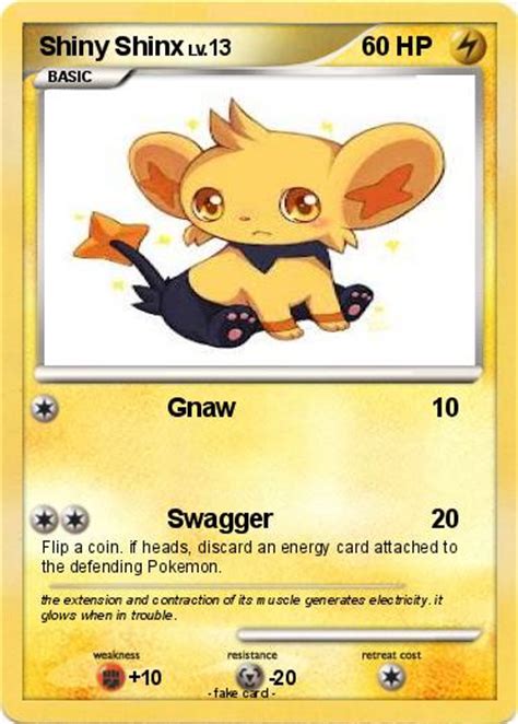 Pokémon Shiny Shinx 4 4 - Gnaw - My Pokemon Card