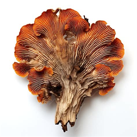 Premium AI Image | Elm Mazegill Mushroom Orange and Wavy Caps Dead Elm ...
