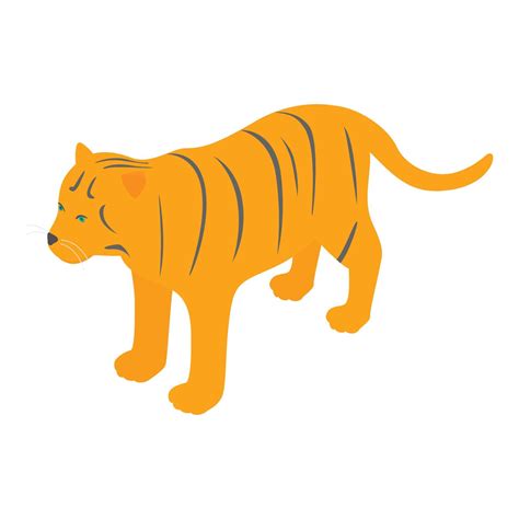 Korean tiger icon, isometric style 15885377 Vector Art at Vecteezy