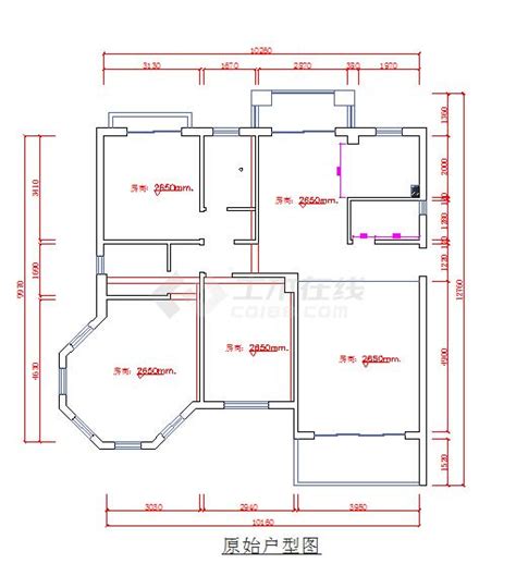 实用的两室一厅住宅家装设计cad图（含照明电路控制设计）住宅小区土木在线