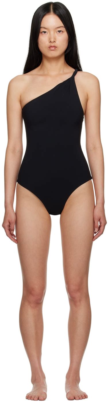 Totême Black Twist One Piece Swimsuit In 200 Black 33 Off Editorialist