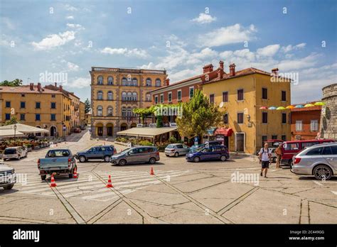 Croatia, Istria, Labin, Old town square Stock Photo - Alamy