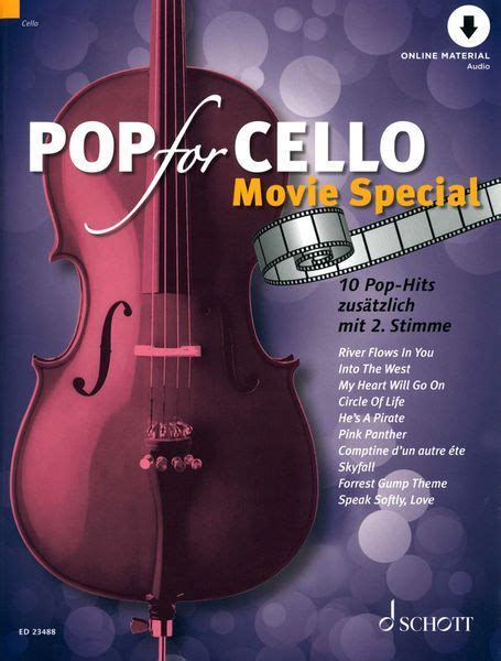 Schott Pop For Cello Movie Special 10 Filmst Cke Arrangiert F R 1 Bis