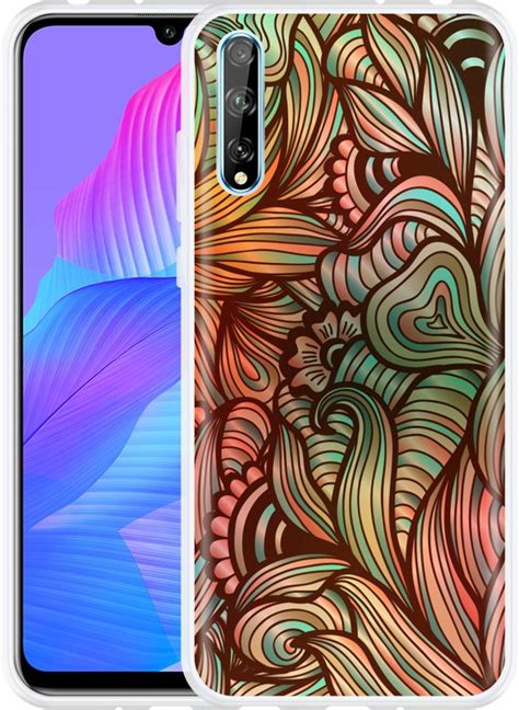 Hoesje Geschikt Voor Huawei P Smart S Abstract Colorful Bol