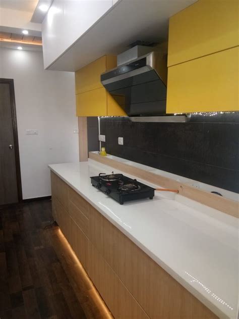 L Shape Mdf Modular Kitchen At Square Feet In Bengaluru Id